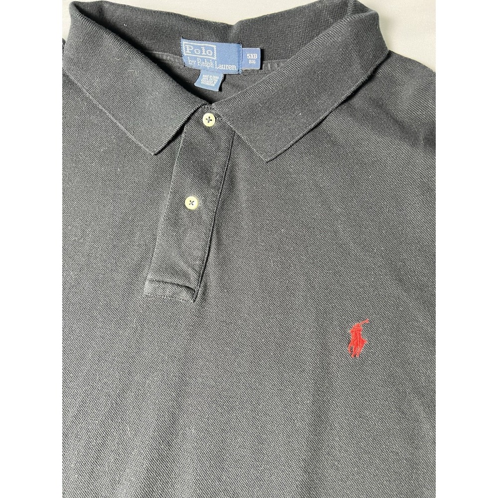 Polo Ralph Lauren Polo Shirt Mens 5XB Black Short Sleeve Red Pony Y2K